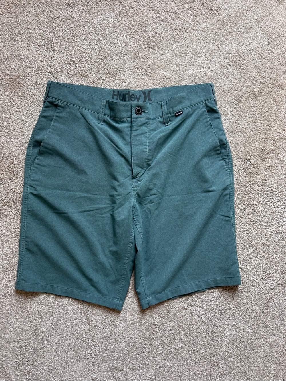 Hurley teal Nike dri-fit shorts 32